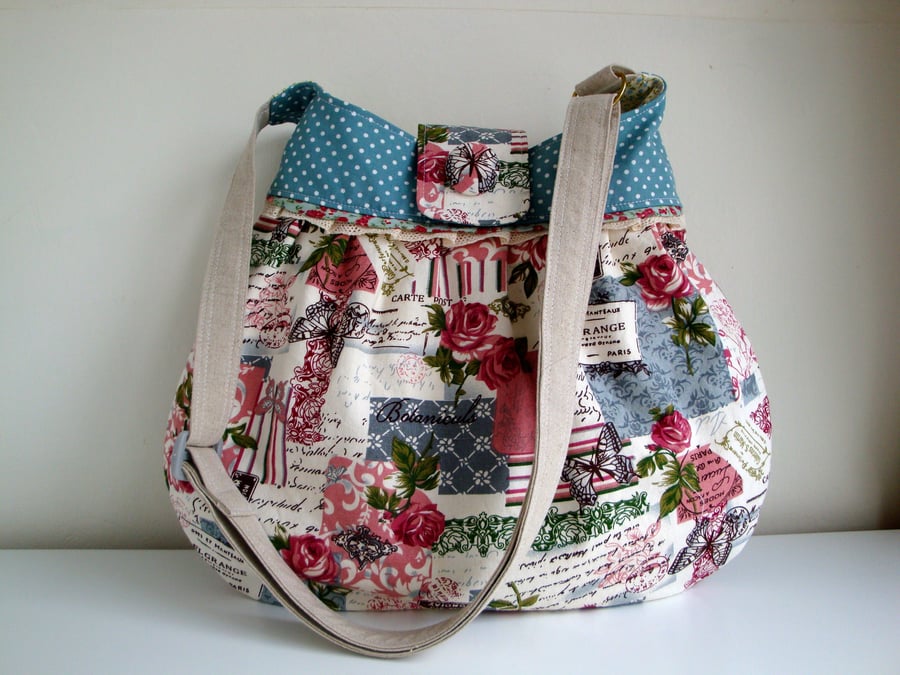 Printed  Cotton Cross body bag  - Shoulder bag 