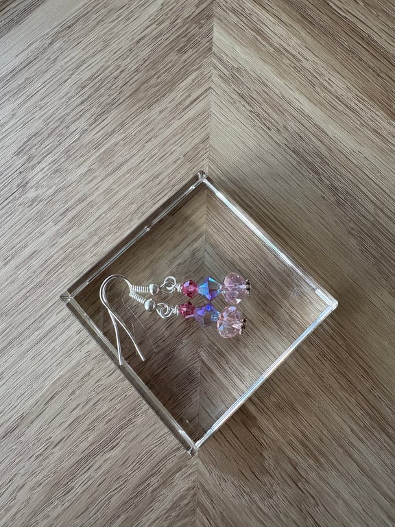 Pale pink earrings