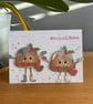 Handmade "Make Way for Christmas" Figgy Pudding Card – Double Character Design