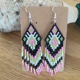 Beaded Fringe Earrings