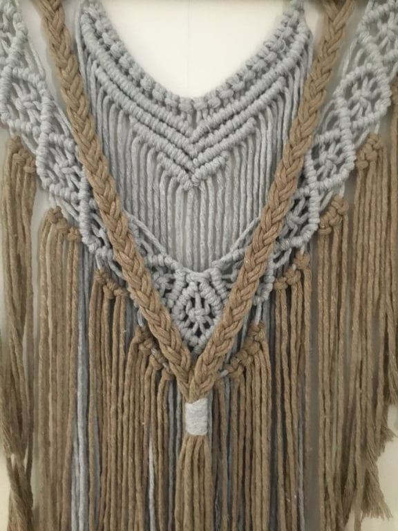 Large Macramé Wall Hanging, Boho Decoration, Hand Made, Cotton