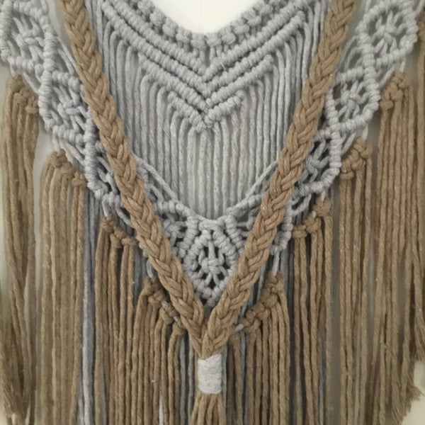Large Macramé Wall Hanging, Boho Decoration, Hand Made, Cotton