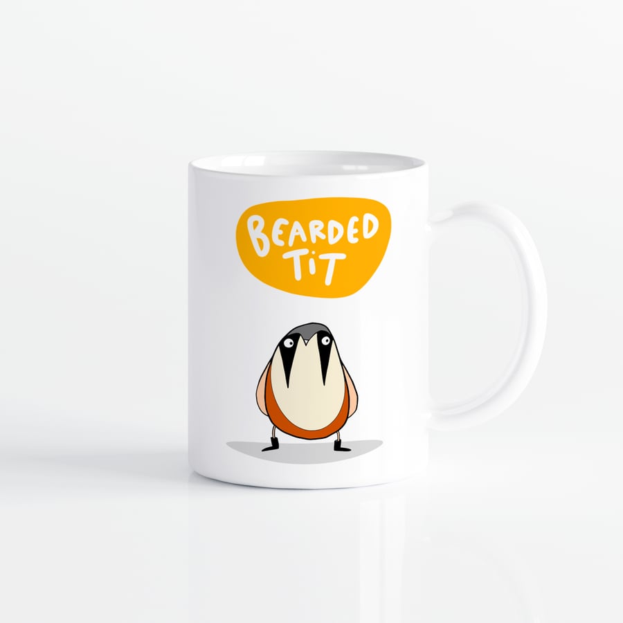 Bearded tit mug 