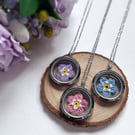 Forget Me Not Micro Crochet Necklaces