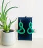 Colourful Cotton Statement Dangle made with wired rope, Sign Earrings - Image 9