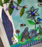 Fantasy Flower Garden Mixed Media Artwork - Image 2