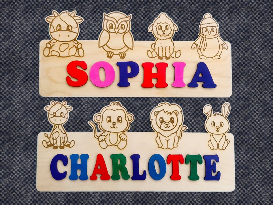 Personalised Child Bedroom, Nursery Door, Room Sign, Wooden Childs Playroom Sign