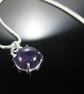 Purple amethyst and silver pendant - Image 4