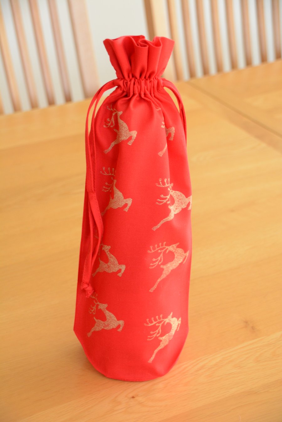 Christmas Bottle Bag - Reindeers 