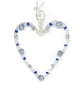 Silver and Blue Crystal Heart, Hanging Decoration - Image 5