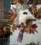Unicorn Wreath, textile art wreath, vintage style unicorn decoration