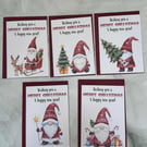 BSL Christmas Cards: British Sign Language Xmas Multipack of 5 cards, Gonks