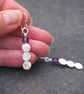 Earrings, Three silver disc and amethyst earrings, handmade jewellery - Image 9