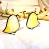 Stained glass canary yellow stained glass chick, farmhouse chick decor