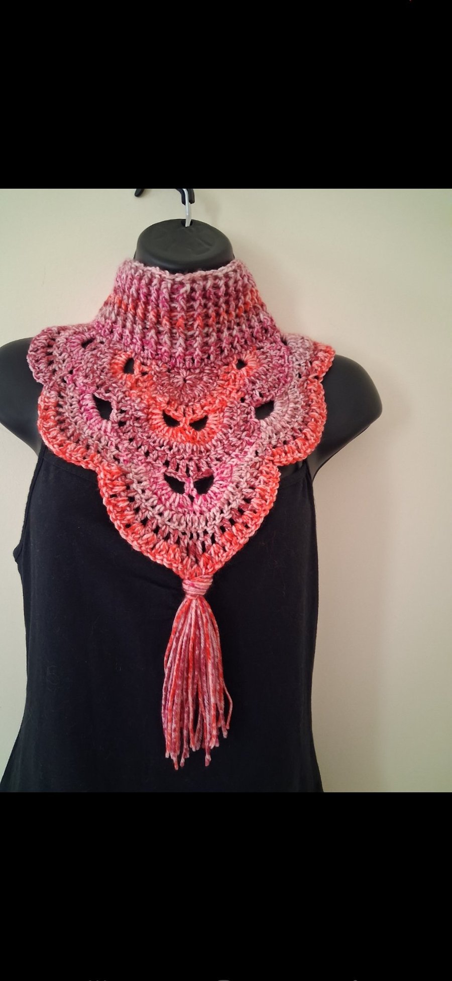 Hand crocheted neck piece 