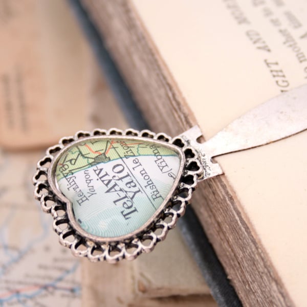 Map Bookmark with Custom Map Personalized Friendship Gifts Custom Map Bookmark