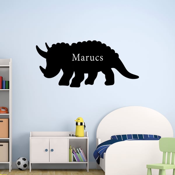 Personalised Dinosaur Name Sticker - Children Bedroom Nursey Baby Shower Gender 