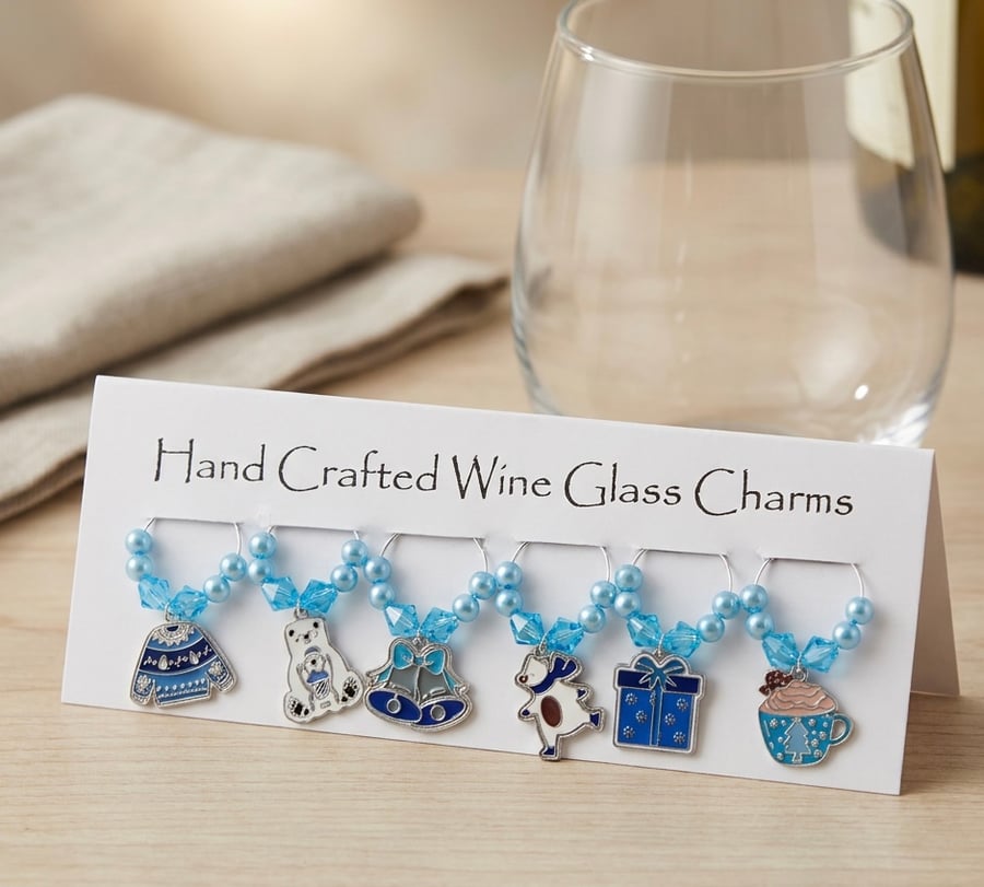 Festive Wine Glass Charms