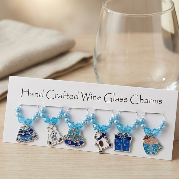 Festive Wine Glass Charms