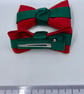 School Itty Bitty Hunter Green and Red on Clips (pair) - Image 3