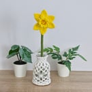 Macrame daffodil, spring flower, Mothers Day gift, single stem daffodil