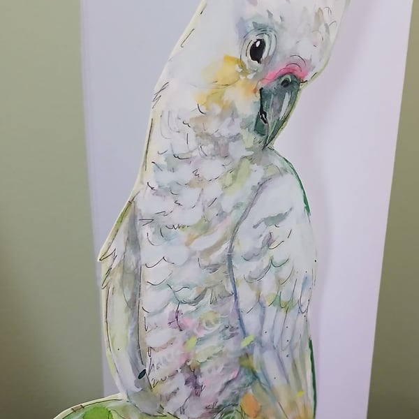 Pop up handmade card parrot