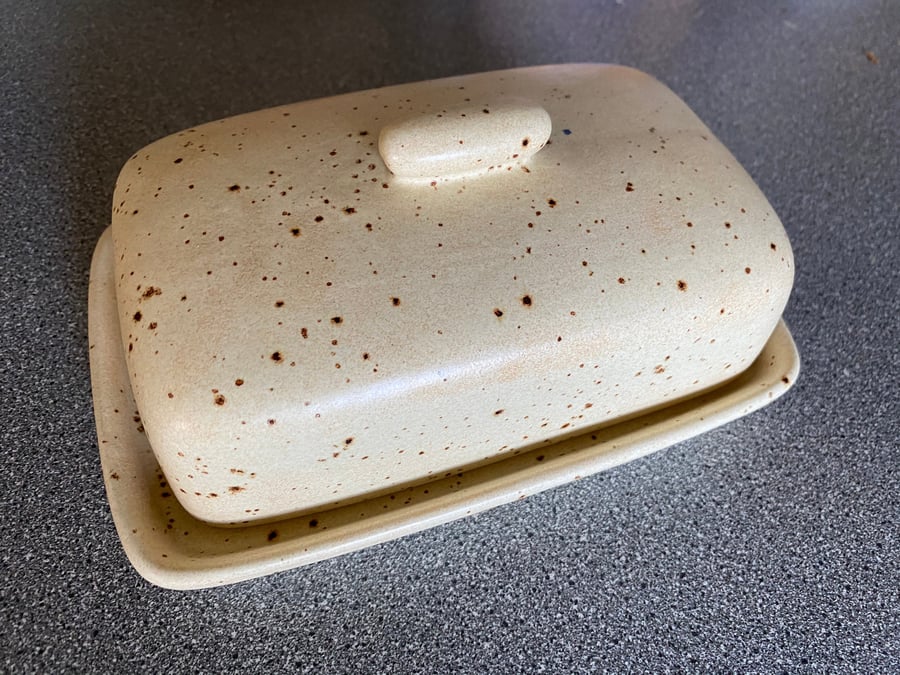 Butter Dish Oatmeal Glaze