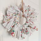 Floral Mini Rag Wreath 