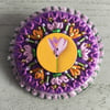 Hand Embroidered Crocus Brooch