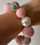 Pretty Pink Chunky Stretch Bracelet - Image 3