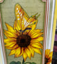 Sunflower and butterfly slimline card for birthdays, anniversaries, thank you. - Image 3