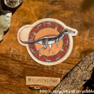 MEDIEVAL DINOSAUR STICKER - Baryonyx - Illuminated manuscript 
