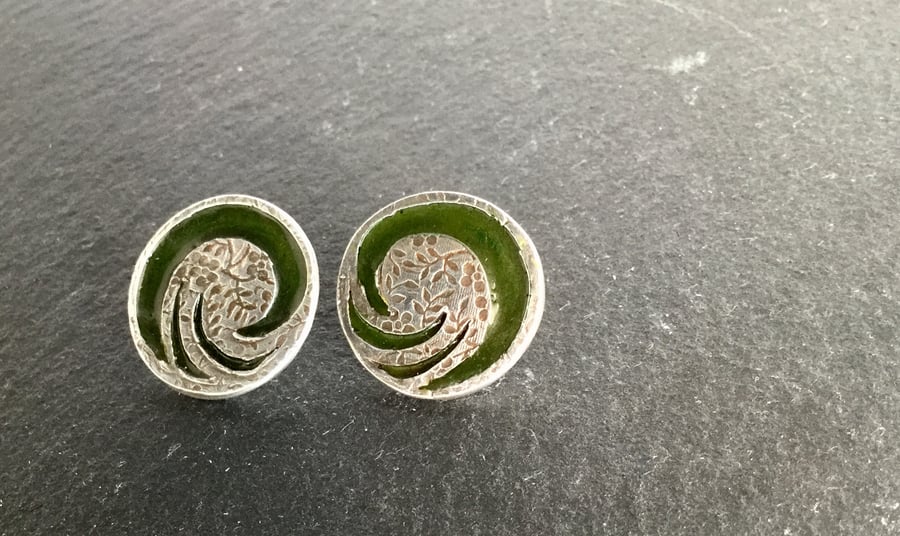 Fine Silver Swirl Earrings