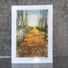 Wild Garlic. Blank Card. Original Painting. 260163