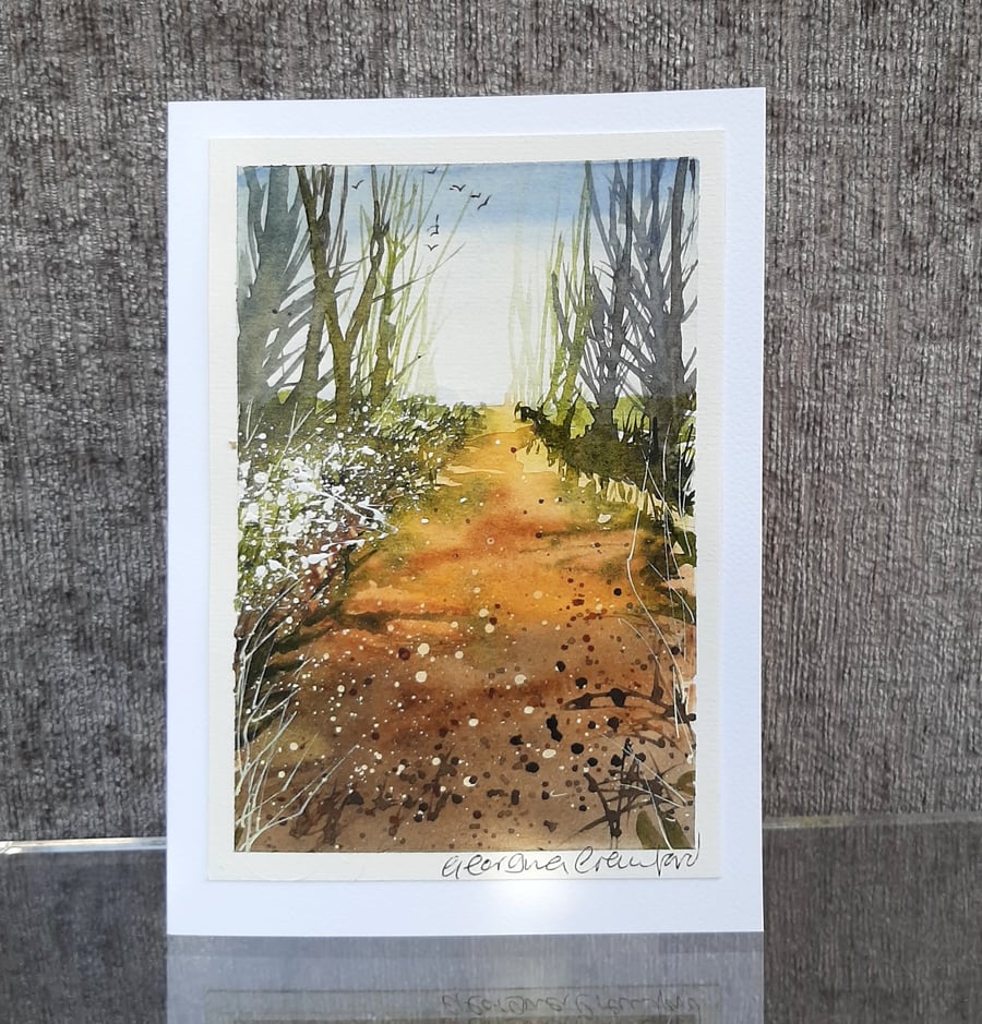 Wild Garlic. Blank Card. Original Painting. 260163