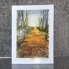 Wild Garlic. Blank Card. Original Painting. 260163