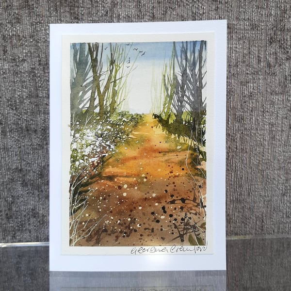 Wild Garlic. Blank Card. Original Painting. 260163