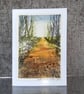 Wild Garlic. Blank Card. Original Painting. 260163