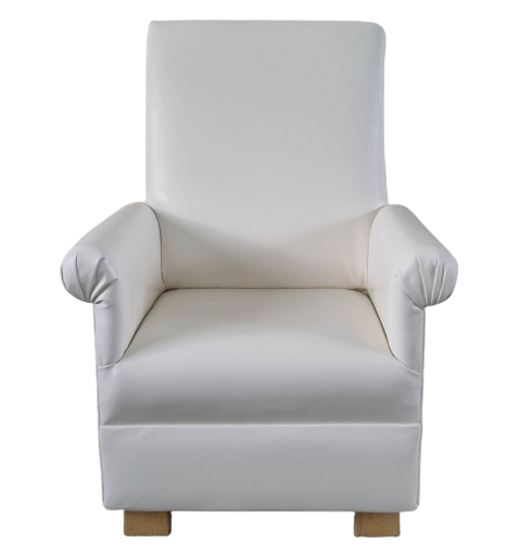 Children's Faux Cream Leather Chair Kids Armchair Nursery Girls Boys Bedroom