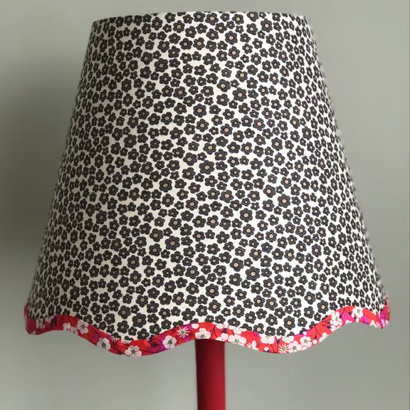 NEW  Liberty Fauna- Handmade Scalloped table Lampshade 