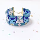 Beaded Blue Cat Bracelet