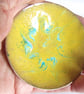 enamelled bowl - green on yellow - Image 3