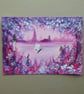 Original art hand painted fantasy fairy painting ( ref FA306 R2 )