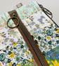 Wildflower Quilted Double Zip Pouch - Brown Zip - Image 4