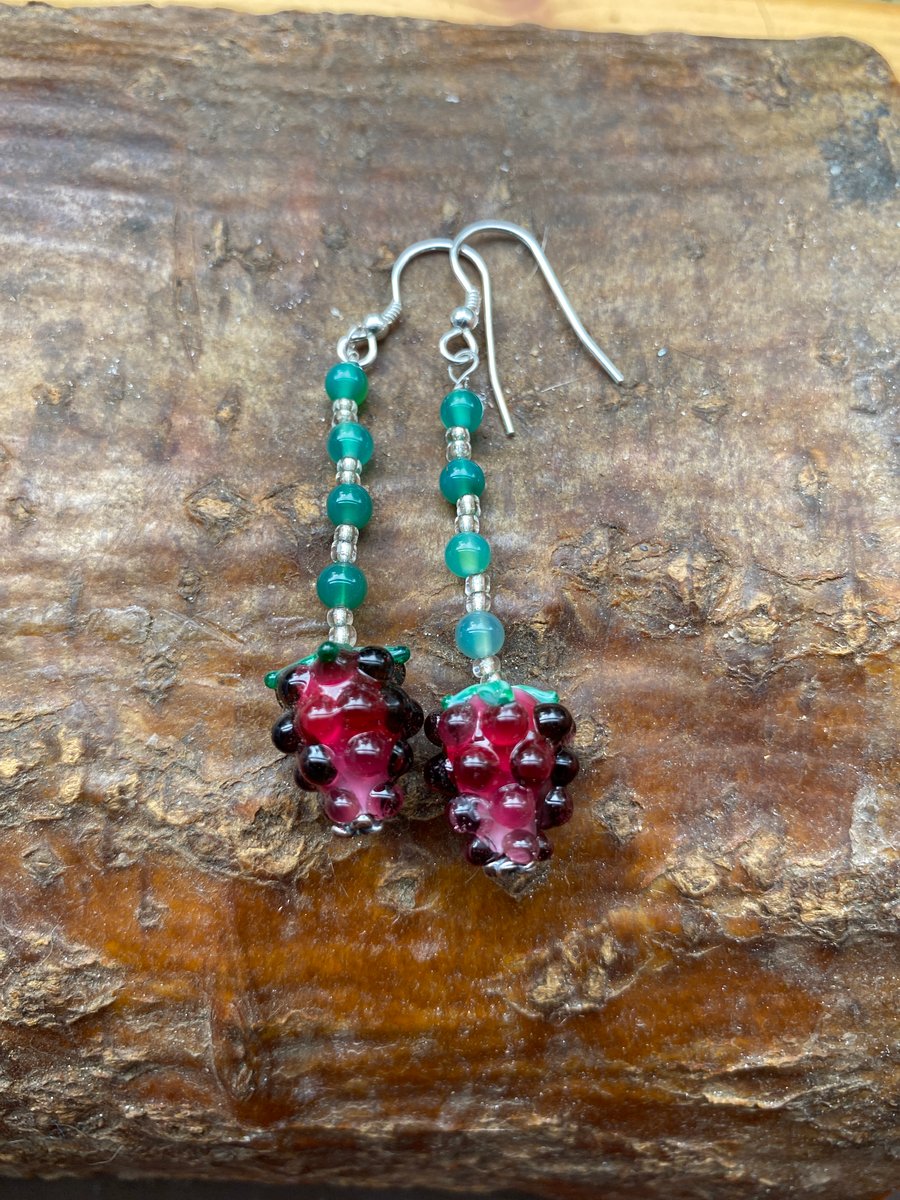 Blackberry drop earrings