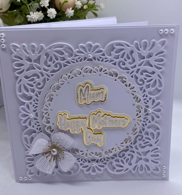 Personalised luxury boxed Mothers Day card and sentiment inside