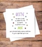 Bestie Personalised Card - birthday, thank you