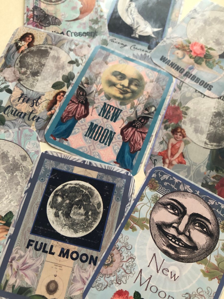 Moon stickers. Moon phase stickers