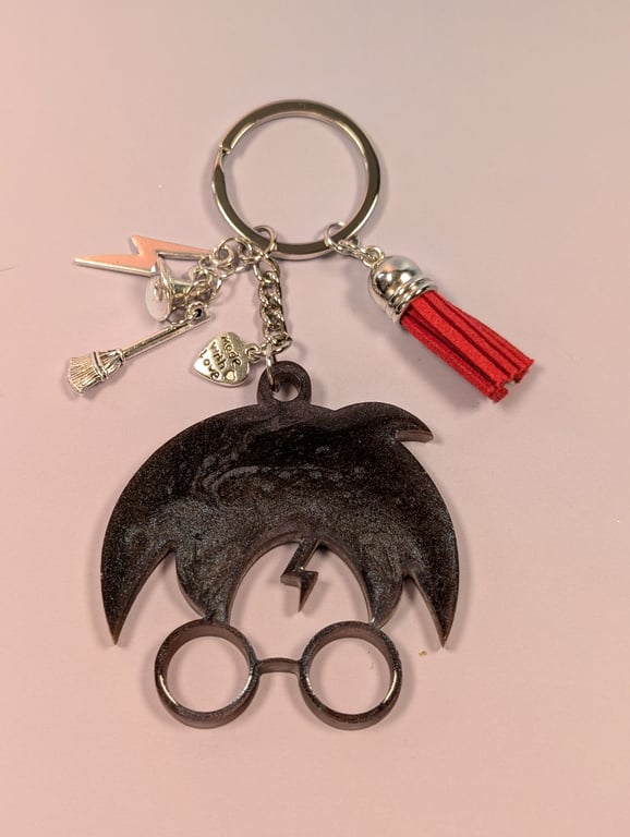 Boy Who Lived Keychain – Handmade Resin Harry-Inspired Gift