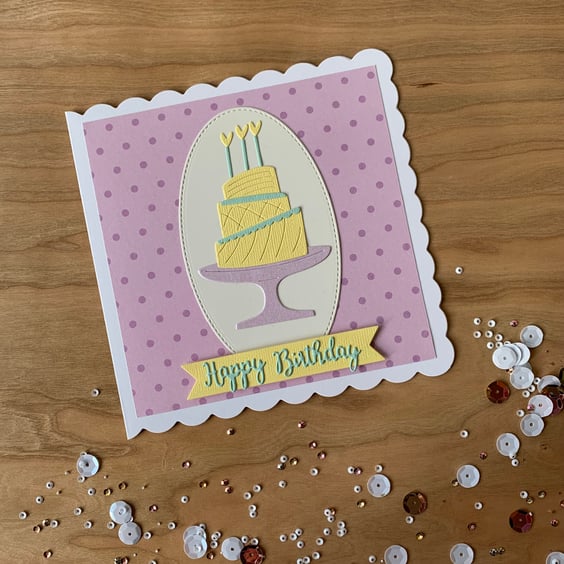 Handmade Birthday Cake Birthday Card